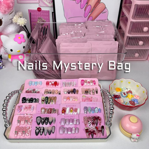 MYSTERY SCOOP】Free Shipping HANDMADE NAILS MYSTERY BAGS Press on