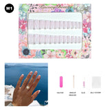 【BUY 3 Get 1 More Free】【Medium Nails M1 - M50】 Machine Press on Nails 24Pcs False Nails