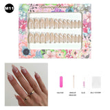 【BUY 3 Get 1 More Free】【Medium Nails M1 - M50】 Machine Press on Nails 24Pcs False Nails