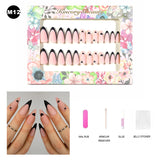 【BUY 3 Get 1 More Free】【Medium Nails M1 - M50】 Machine Press on Nails 24Pcs False Nails