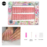 【BUY 3 Get 1 More Free】【Long Nails L101 - L150】 Machine Press on Nails 24Pcs False Nails