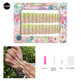 【BUY 3 Get 1 More Free】【Long Nails L101 - L150】 Machine Press on Nails 24Pcs False Nails