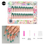 【BUY 3 Get 1 More Free】【Long Nails L101 - L150】 Machine Press on Nails 24Pcs False Nails