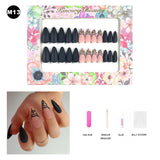 【BUY 3 Get 1 More Free】【Medium Nails M1 - M50】 Machine Press on Nails 24Pcs False Nails