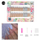 【BUY 3 Get 1 More Free】【Long Nails L101 - L150】 Machine Press on Nails 24Pcs False Nails