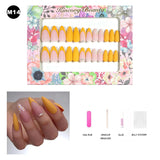 【BUY 3 Get 1 More Free】【Medium Nails M1 - M50】 Machine Press on Nails 24Pcs False Nails