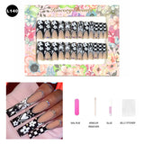 【BUY 3 Get 1 More Free】【Long Nails L101 - L150】 Machine Press on Nails 24Pcs False Nails