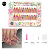 【BUY 3 Get 1 More Free】【Long Nails L101 - L150】 Machine Press on Nails 24Pcs False Nails