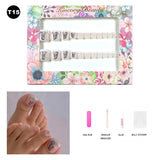 【BUY 3 Get 1 More Free】【Toe nails T1 - T20】 Machine Press on Nails 24Pcs False Nails