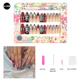 【BUY 3 Get 1 More Free】【Long Nails L151 - L200】Machine Press on Nails 24Pcs False Nails