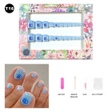 【BUY 3 Get 1 More Free】【Toe nails T1 - T20】 Machine Press on Nails 24Pcs False Nails