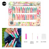 【BUY 3 Get 1 More Free】【Long Nails L151 - L200】Machine Press on Nails 24Pcs False Nails