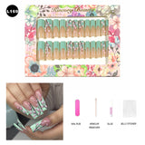 【BUY 3 Get 1 More Free】【Long Nails L151 - L200】Machine Press on Nails 24Pcs False Nails