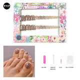 【BUY 3 Get 1 More Free】【Toe nails T1 - T20】 Machine Press on Nails 24Pcs False Nails