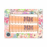 L174 Machine Press on Nails 24Pcs Orange Butterfly Coffin Ballerina Long False Nails