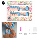 【BUY 3 Get 1 More Free】【Long Nails L151 - L200】Machine Press on Nails 24Pcs False Nails