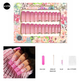 【BUY 3 Get 1 More Free】【Long Nails L151 - L200】Machine Press on Nails 24Pcs False Nails