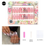 【BUY 3 Get 1 More Free】【Long Nails L151 - L200】Machine Press on Nails 24Pcs False Nails