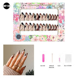 【BUY 3 Get 1 More Free】【Medium Nails M1 - M50】 Machine Press on Nails 24Pcs False Nails