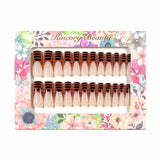 L182 Machine Press on Nails 24Pcs Brown Leopard Pattern French Coffin Ballerina Long False Nails