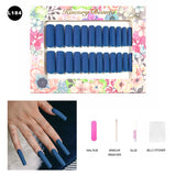 【BUY 3 Get 1 More Free】【Long Nails L151 - L200】Machine Press on Nails 24Pcs False Nails