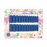 L184 Machine Press on Nails 24Pcs Pure blue Coffin Ballerina Long False Nails