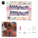 【BUY 3 Get 1 More Free】【Long Nails L151 - L200】Machine Press on Nails 24Pcs False Nails