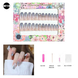 【BUY 3 Get 1 More Free】【Medium Nails M1 - M50】 Machine Press on Nails 24Pcs False Nails