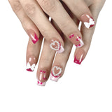 P19 Cherry Bow French Tips（ Short ）