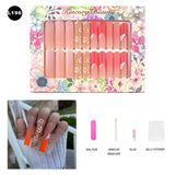 【BUY 3 Get 1 More Free】【Long Nails L151 - L200】Machine Press on Nails 24Pcs False Nails