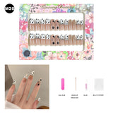 【BUY 3 Get 1 More Free】【Medium Nails M1 - M50】 Machine Press on Nails 24Pcs False Nails