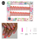 【BUY 3 Get 1 More Free】【Medium Nails M1 - M50】 Machine Press on Nails 24Pcs False Nails