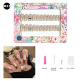 【BUY 3 Get 1 More Free】【Medium Nails M1 - M50】 Machine Press on Nails 24Pcs False Nails