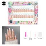 【BUY 3 Get 1 More Free】【Medium Nails M1 - M50】 Machine Press on Nails 24Pcs False Nails