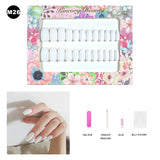 【BUY 3 Get 1 More Free】【Medium Nails M1 - M50】 Machine Press on Nails 24Pcs False Nails