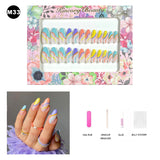 【BUY 3 Get 1 More Free】【Medium Nails M1 - M50】 Machine Press on Nails 24Pcs False Nails