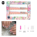 【BUY 3 Get 1 More Free】【Medium Nails M1 - M50】 Machine Press on Nails 24Pcs False Nails