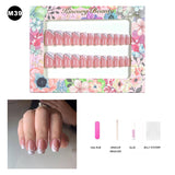 【BUY 3 Get 1 More Free】【Medium Nails M1 - M50】 Machine Press on Nails 24Pcs False Nails