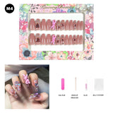 【BUY 3 Get 1 More Free】【Medium Nails M1 - M50】 Machine Press on Nails 24Pcs False Nails