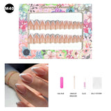 【BUY 3 Get 1 More Free】【Medium Nails M1 - M50】 Machine Press on Nails 24Pcs False Nails