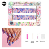 【BUY 3 Get 1 More Free】【Medium Nails M1 - M50】 Machine Press on Nails 24Pcs False Nails