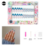 【BUY 3 Get 1 More Free】【Medium Nails M1 - M50】 Machine Press on Nails 24Pcs False Nails