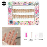 【BUY 3 Get 1 More Free】【Medium Nails M1 - M50】 Machine Press on Nails 24Pcs False Nails