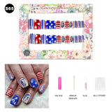 【BUY 3 Get 1 More Free】【Short Nails S51 - S84】Machine Press on Nails 24Pcs False Nails