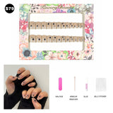 【BUY 3 Get 1 More Free】【Short Nails S51 - S84】Machine Press on Nails 24Pcs False Nails