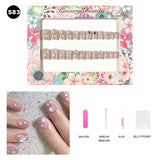 【BUY 3 Get 1 More Free】【Short Nails S51 - S84】Machine Press on Nails 24Pcs False Nails