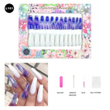 【BUY 3 Get 1 More Free】【Long Nails L101 - L150】 Machine Press on Nails 24Pcs False Nails