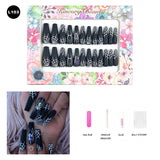 【BUY 3 Get 1 More Free】【Long Nails L101 - L150】 Machine Press on Nails 24Pcs False Nails