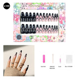 【BUY 3 Get 1 More Free】【Long Nails L101 - L150】 Machine Press on Nails 24Pcs False Nails