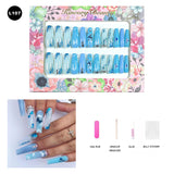 【BUY 3 Get 1 More Free】【Long Nails L101 - L150】 Machine Press on Nails 24Pcs False Nails